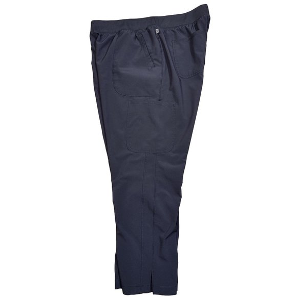 Cherokee Infinite Womens Pants Pewter 6 Pocket Mid Rise Tapered Petite XL - Picture 3 of 9